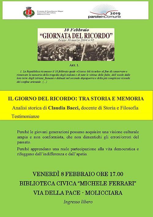 Giornata del Ricordo 2019