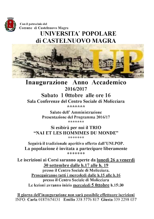 Apertura Anno Accademico 2016-2017