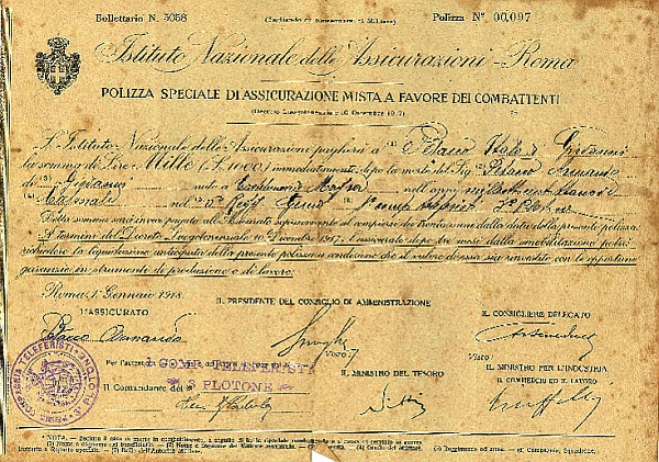 Polizze di guerra quicastelnuovo.it Stato di polizza