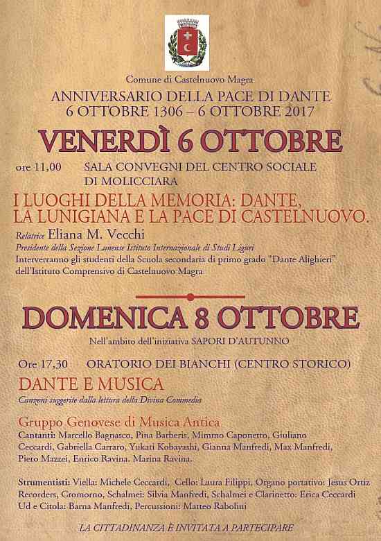 Celebrazione Pace di Dante (1306 - 2017)