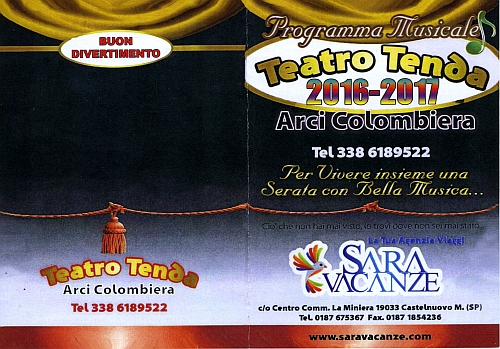 Programma Teatro Tenda ARCI Colombiera